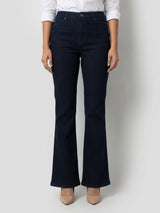 Women Elissa Jeans Boot Cut Fit Dark Blue High Rise