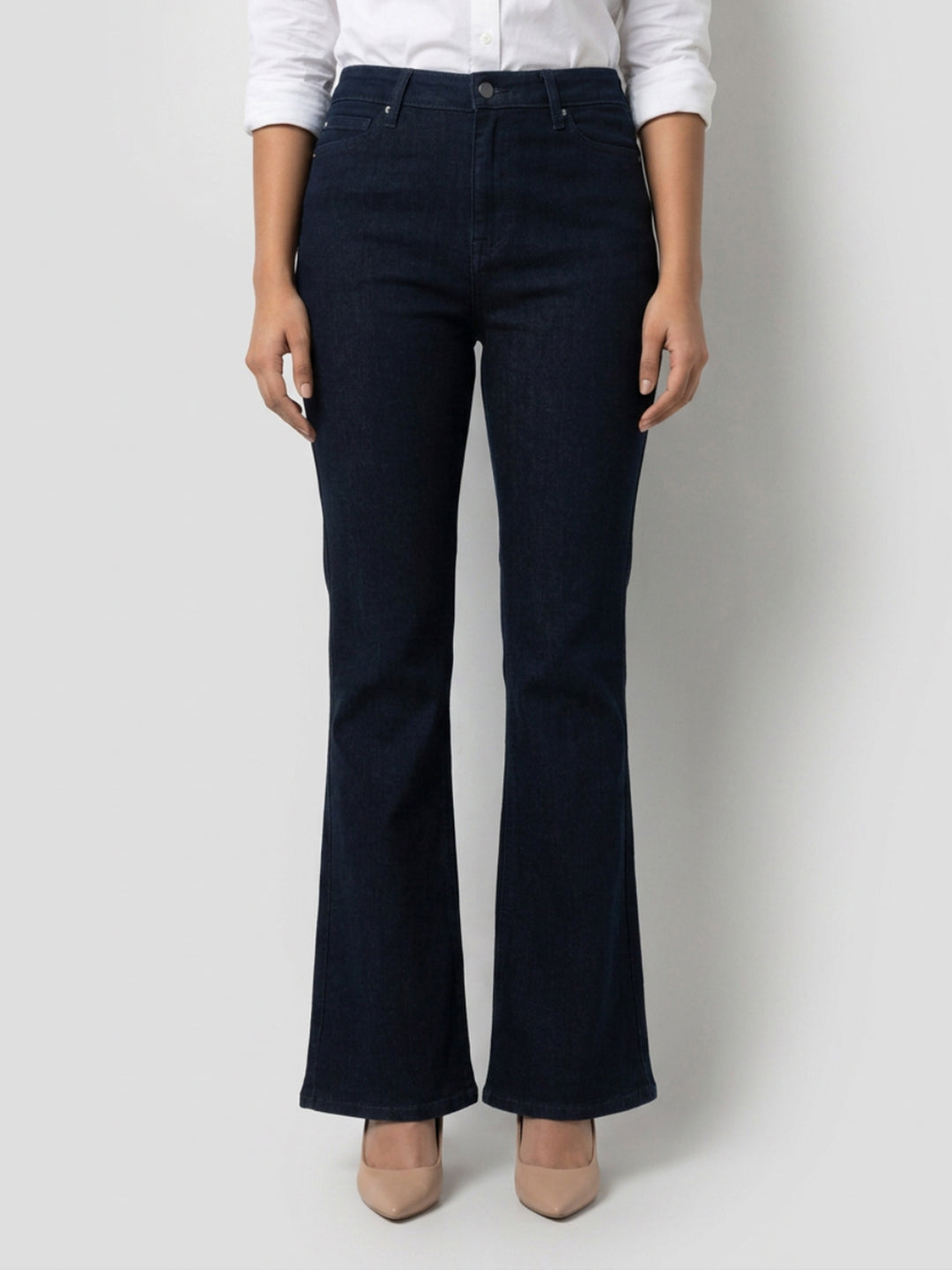 Women Elissa Jeans Boot Cut Fit Dark Blue High Rise