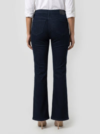 Women Elissa Jeans Boot Cut Fit Dark Blue High Rise