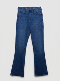 Women Elissa Jeans Boot Cut Fit Dark Blue High Rise