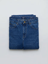 Women Elissa Jeans Boot Cut Fit Dark Blue High Rise