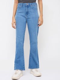 Women Elissa Jeans Boot Cut Fit Light Blue High Rise