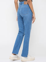 Women Elissa Jeans Boot Cut Fit Light Blue High Rise