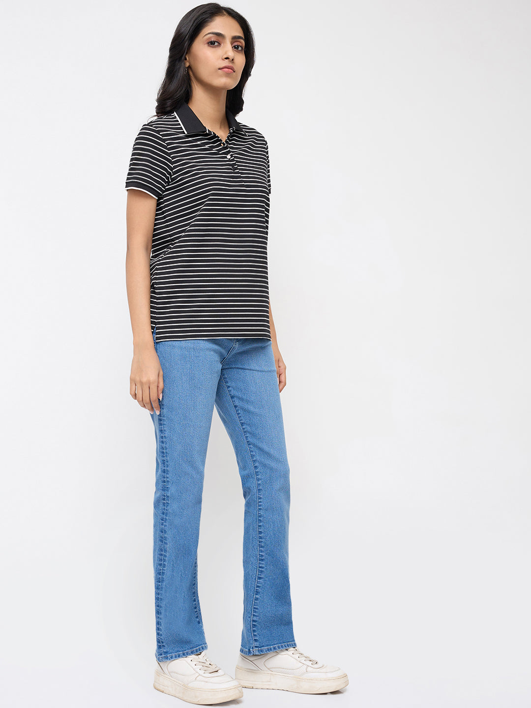 Women Elissa Jeans Boot Cut Fit Light Blue High Rise