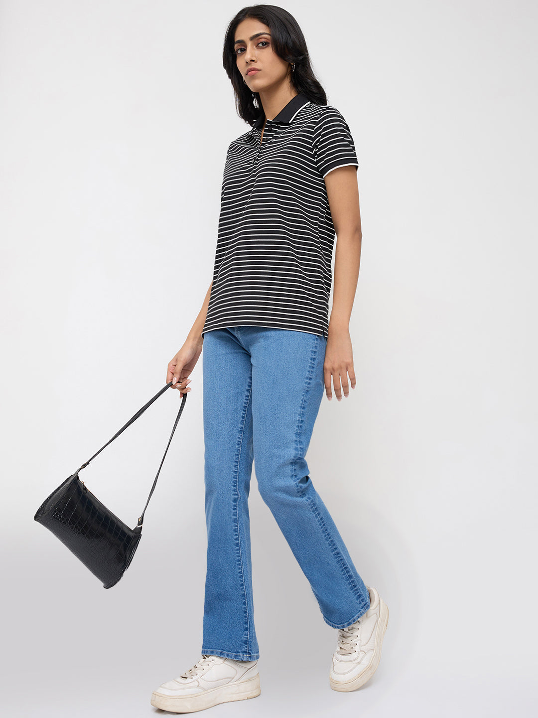 Women Elissa Jeans Boot Cut Fit Light Blue High Rise