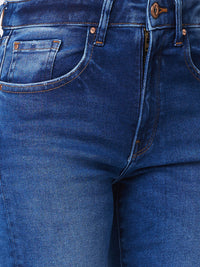 Spykar Women Straight Fit Slash Knee Light Fade Stretchable Jeans