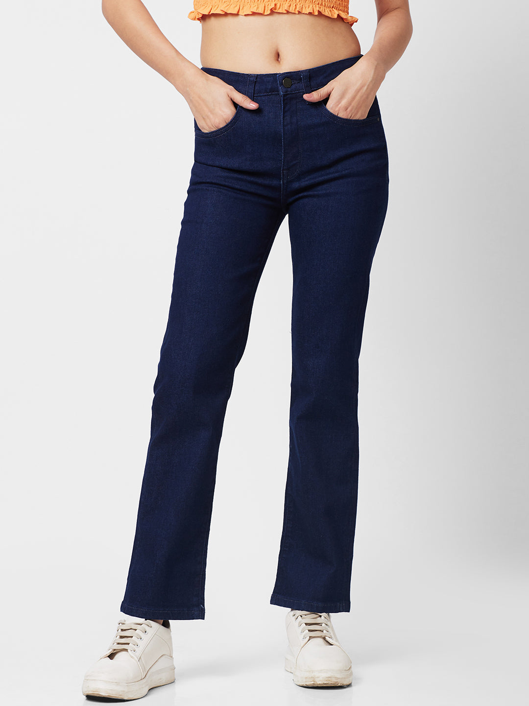 Spykar Women Straight Fit Stretchable Jeans