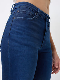 Spykar Dark Blue Slim Fit Mid Rise Jeans For Women