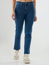 Women Emma Jeans Slim Fit Mid Blue Mid Rise