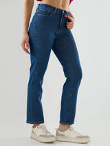 Women Emma Jeans Slim Fit Mid Blue Mid Rise