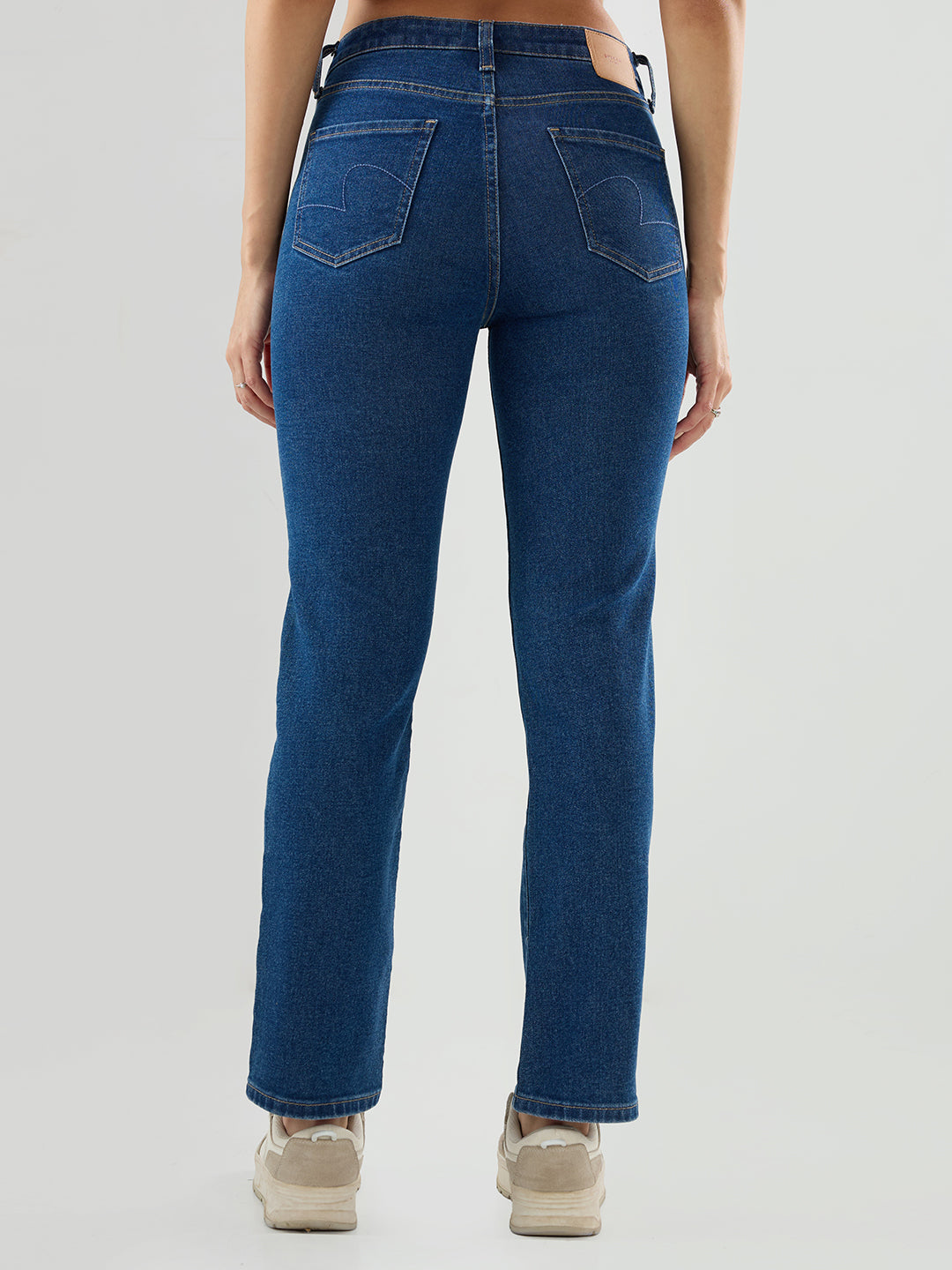 Women Emma Jeans Slim Fit Mid Blue Mid Rise