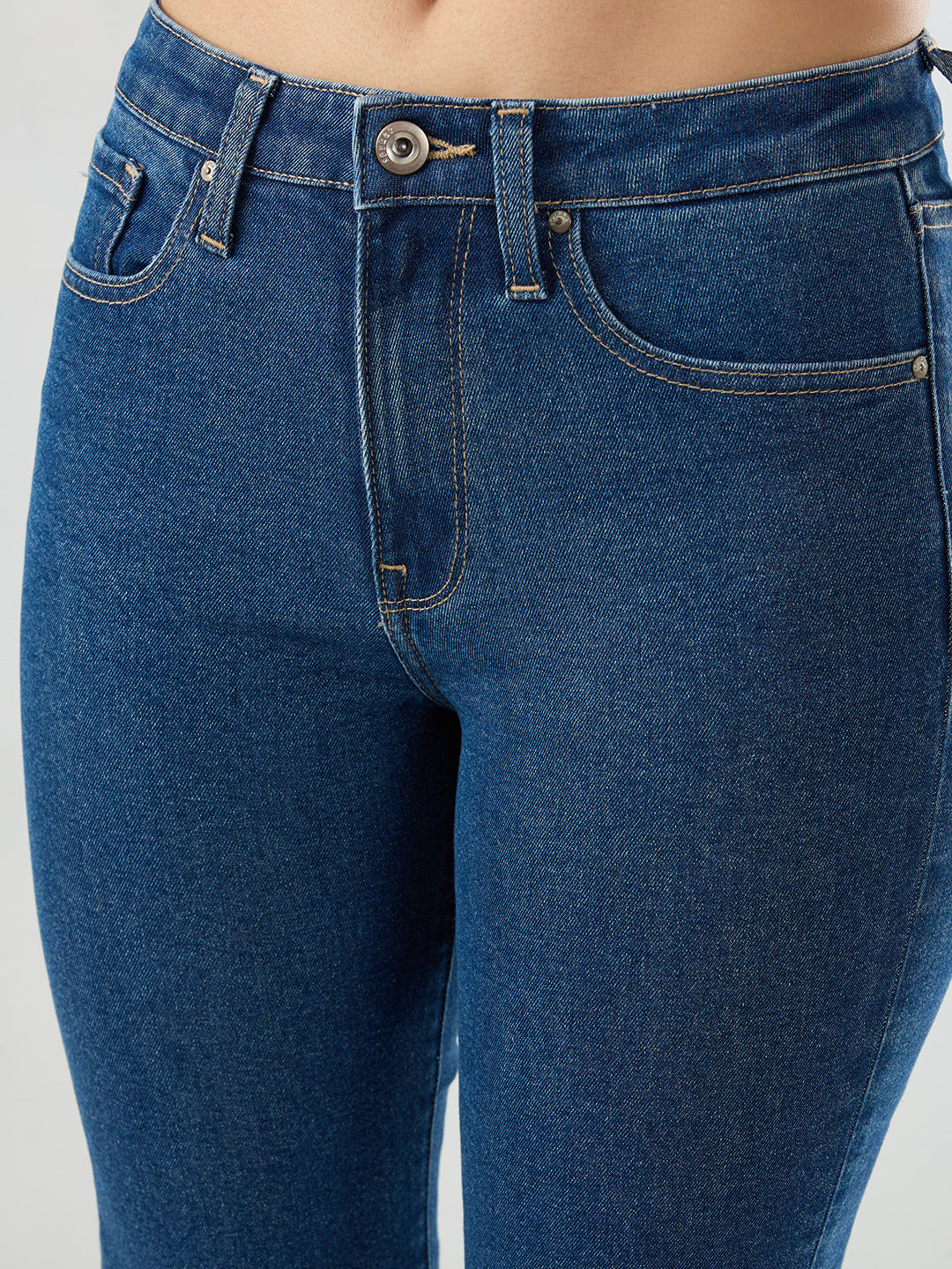 Women Emma Jeans Slim Fit Mid Blue Mid Rise