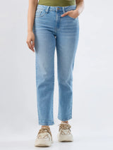Women Emma Jeans Slim Fit Light Blue Mid Rise