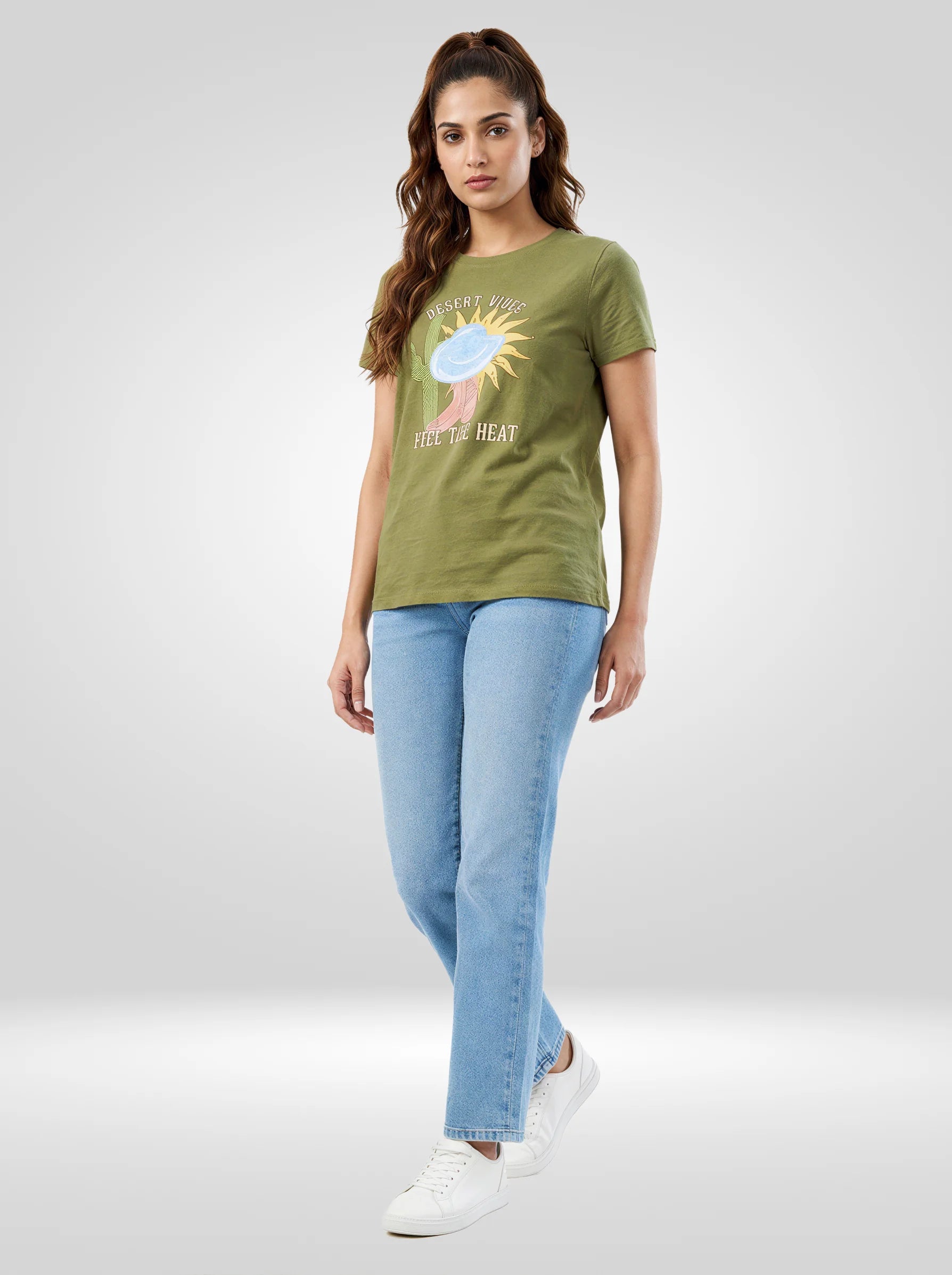 Women Emma Jeans Slim Fit Light Blue Mid Rise