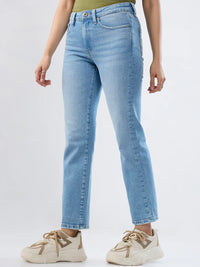 Women Emma Jeans Slim Fit Light Blue Mid Rise