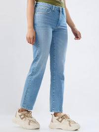 Women Emma Jeans Slim Fit Light Blue Mid Rise