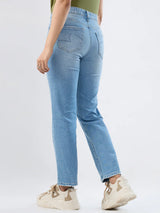 Women Emma Jeans Slim Fit Light Blue Mid Rise