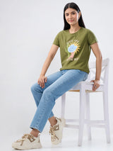 Women Emma Jeans Slim Fit Light Blue Mid Rise