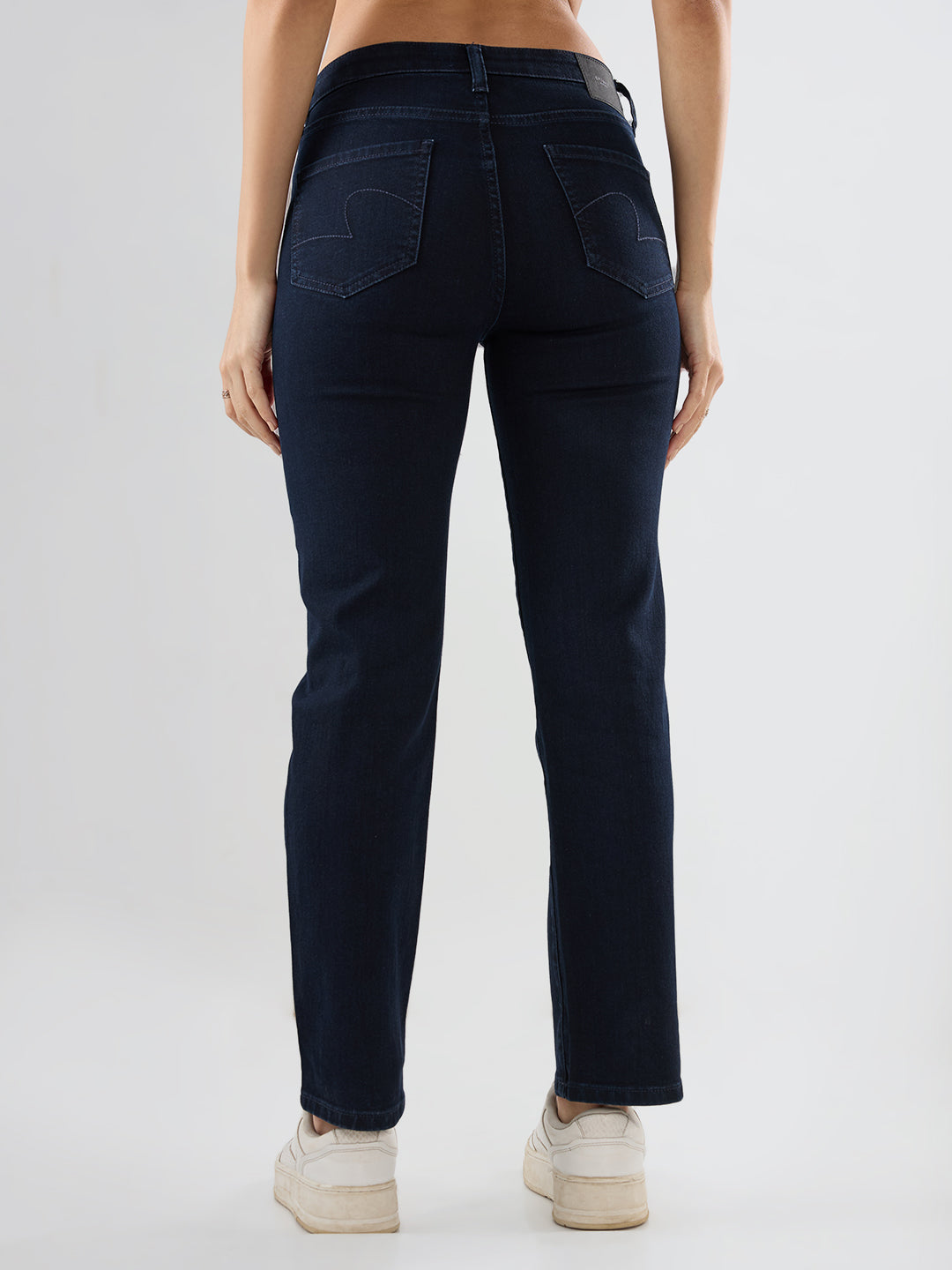 Women Emma Jeans Slim Fit Dark Blue Mid Rise
