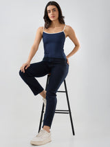 Women Emma Jeans Slim Fit Dark Blue Mid Rise