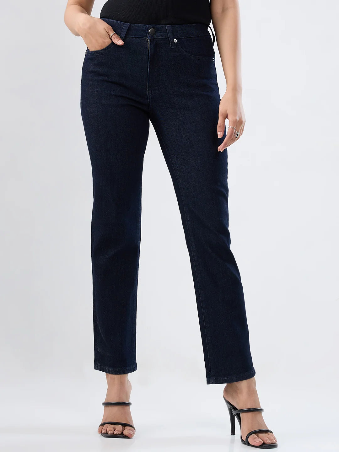 Women Emma Jeans Slim Fit Blue Mid Rise