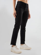 Women Emma Jeans Slim Fit Jet Black Mid Rise