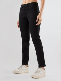 Women Emma Jeans Slim Fit Jet Black Mid Rise