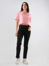 Women Emma Jeans Slim Fit Jet Black Mid Rise