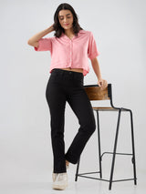 Women Emma Jeans Slim Fit Jet Black Mid Rise