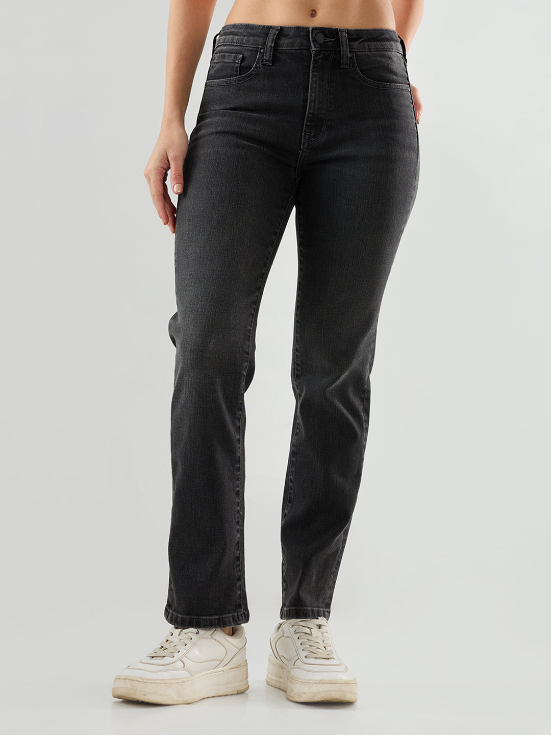 Women Emma Jeans Slim Fit Black Mid Rise