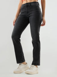 Women Emma Jeans Slim Fit Black Mid Rise