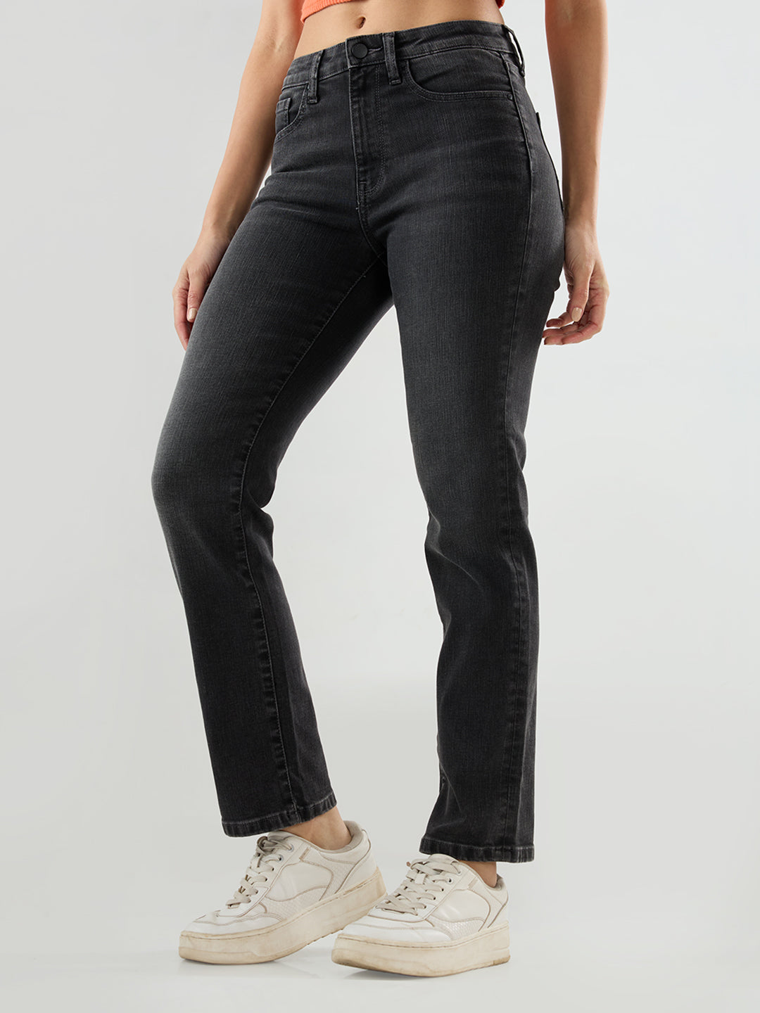 Women Emma Jeans Slim Fit Black Mid Rise