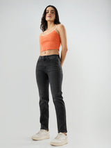 Women Emma Jeans Slim Fit Black Mid Rise