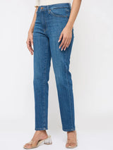 Women Emma Jeans Slim Fit Dark Blue Mid Rise