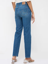 Women Emma Jeans Slim Fit Dark Blue Mid Rise