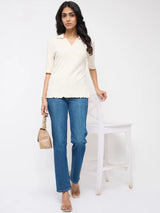 Women Emma Jeans Slim Fit Dark Blue Mid Rise
