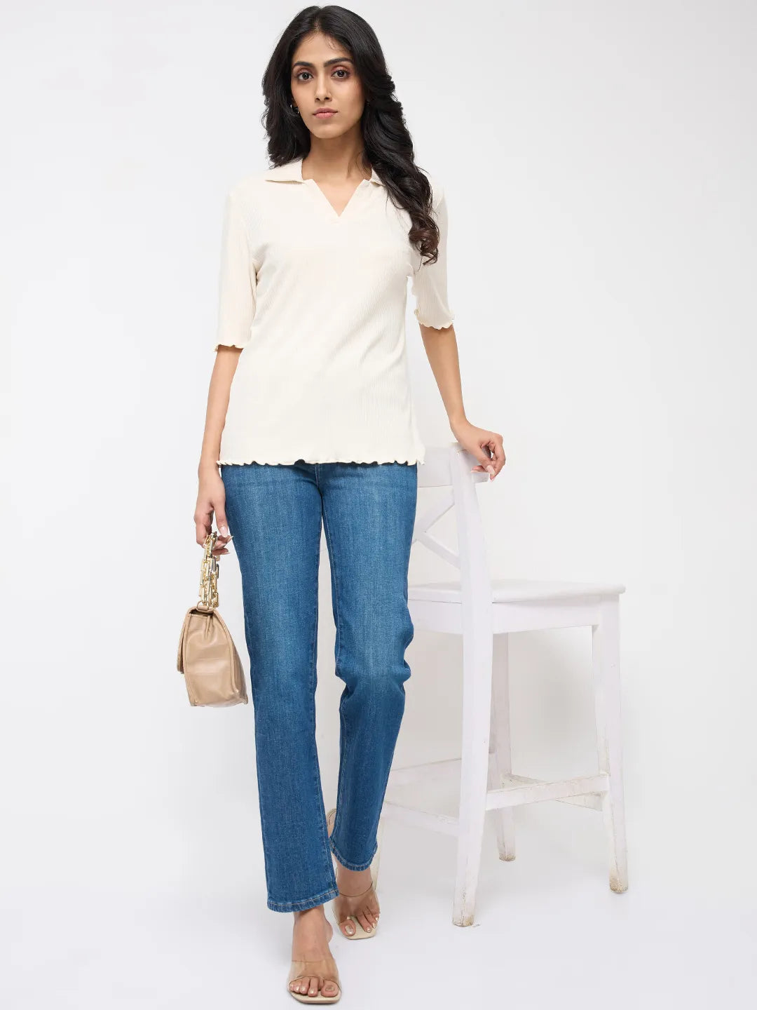 Women Emma Jeans Slim Fit Dark Blue Mid Rise