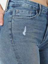 Women Emma Jeans Slim Fit Mid Blue Mid Rise