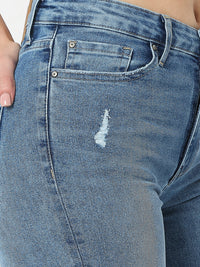 Women Emma Jeans Slim Fit Mid Blue Mid Rise