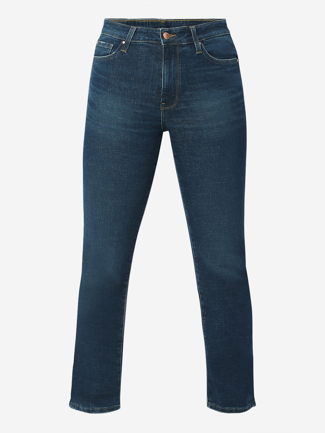 Spykar Vintag Blue Slim straight fit Mid Rise Jeans For Women