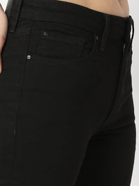 Women Emma Jeans Slim Fit Jet Black Mid Rise
