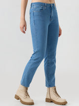 Women Emma Jeans Slim Fit Blue Mid Rise