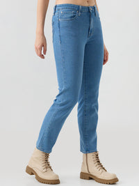 Women Emma Jeans Slim Fit Blue Mid Rise