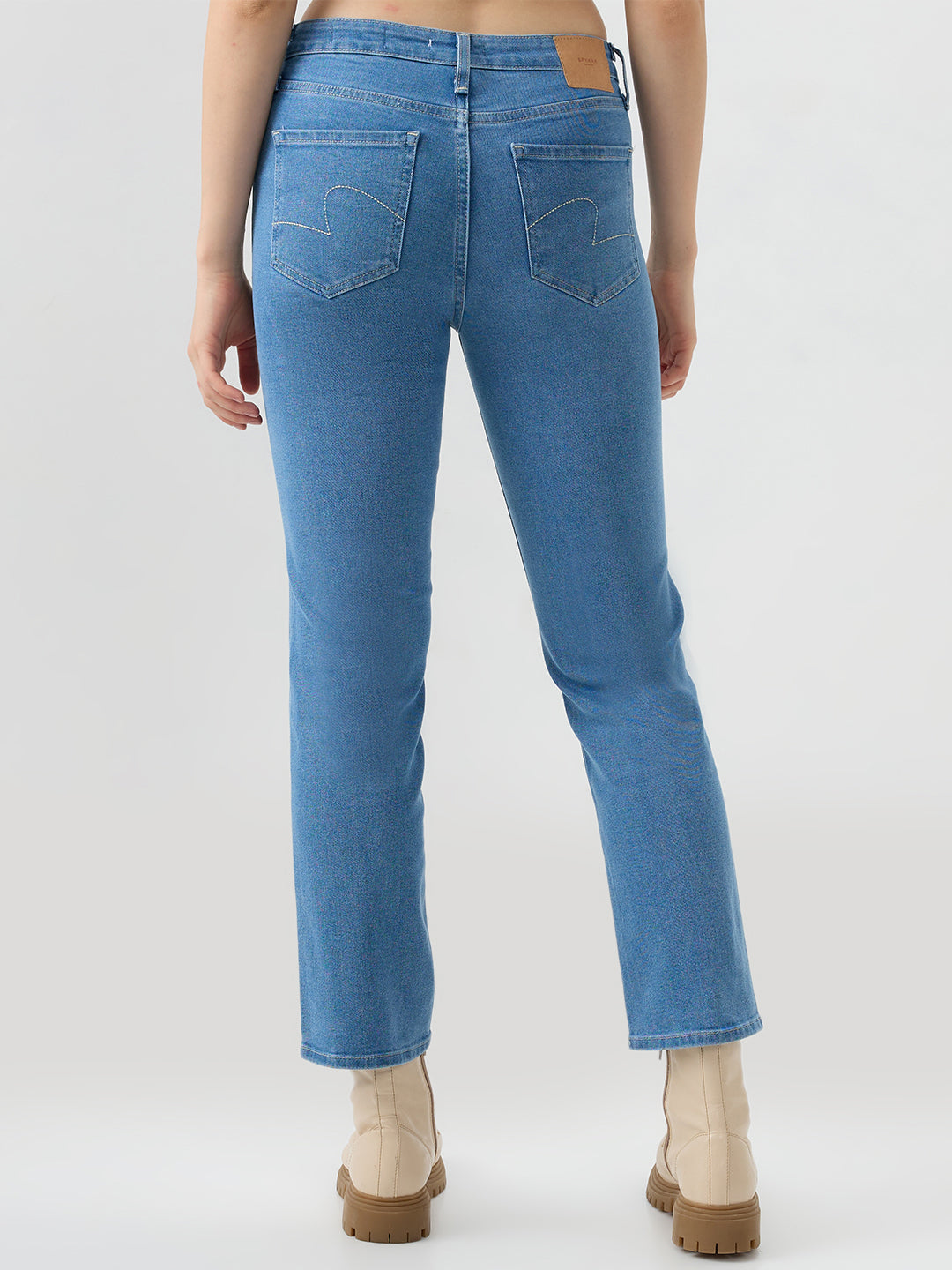 Women Emma Jeans Slim Fit Blue Mid Rise