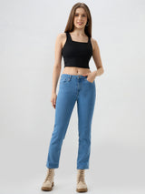Women Emma Jeans Slim Fit Blue Mid Rise