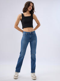 Women Emma Jeans Slim Fit Blue Mid Rise