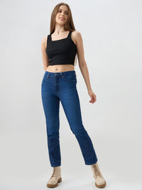 Women Emma Jeans Slim Fit Blue Mid Rise