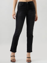 Women Emma Jeans Slim Fit Black Mid Rise