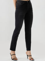 Women Emma Jeans Slim Fit Black Mid Rise