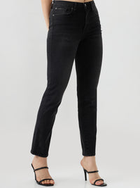 Women Emma Jeans Slim Fit Black Mid Rise